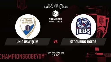 CHL: Unia Oświęcim vs. Straubing Tigers - Hauptrunde kommentiert von Constantin Eckner