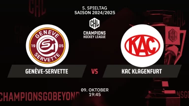 CHL: Genève-Servette vs. KAC Klagenfurt - Hauptrunde