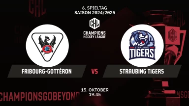 CHL: Fribourg-Gottéron vs. Straubing Tigers - Hauptrunde kommentiert von Tobi Fischbeck
