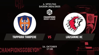 CHL: Tappara Tampere vs. Lausanne HC - Hauptrunde