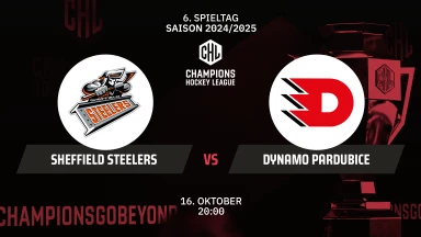CHL: Sheffield Steelers vs. Dynamo Pardubice - Hauptrunde