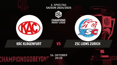 CHL: KAC Klagenfurt vs. ZSC Lions Zurich - Hauptrunde