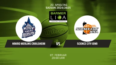 ProA: HAKRO Merlins Crailsheim vs. Science City Jena