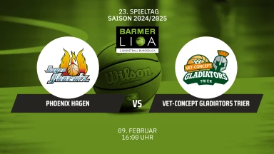 ProA: Phoenix Hagen vs. VET-CONCEPT Gladiators Trier