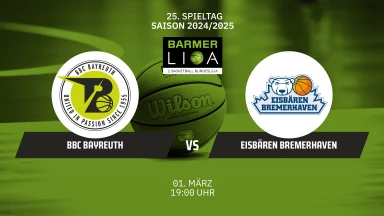 ProA: BBC Bayreuth vs. Eisbären Bremerhaven