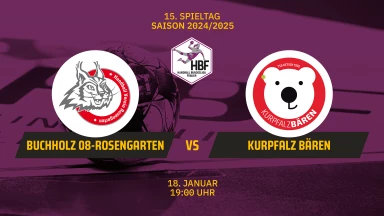 FOR FREE - 2. HBF: HL Buchholz 08-Rosengarten vs. Kurpfalz Bären
