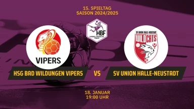 2. HBF: HSG Bad Wildungen Vipers vs. SV Union Halle-Neustadt
