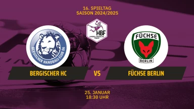 2. HBF: Bergischer HC vs. Füchse Berlin
