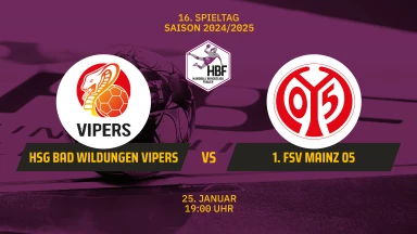 2. HBF: HSG Bad Wildungen Vipers vs. 1. FSV Mainz 05