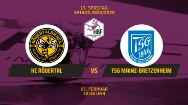 2. HBF: HC Rödertal vs. TSG Mainz-Bretzenheim
