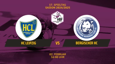 FOR FREE - 2. HBF: HC Leipzig vs. Bergischer HC