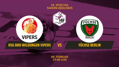 2. HBF: HSG Bad Wildungen Vipers vs. Füchse Berlin