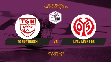 2. HBF: TG Nürtingen vs. 1. FSV Mainz 05