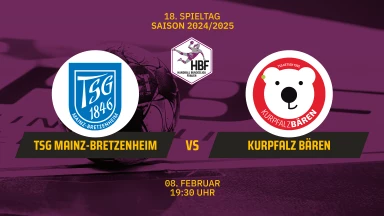 2. HBF: TSG Mainz-Bretzenheim vs. Kurpfalz Bären