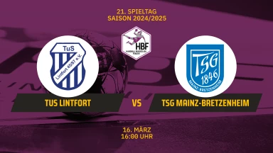 2. HBF: TuS Lintfort vs. TSG Mainz-Bretzenheim