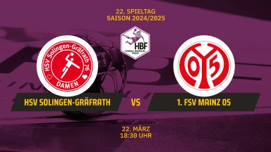 2. HBF: HSV Solingen-Gräfrath vs. 1. FSV Mainz 05