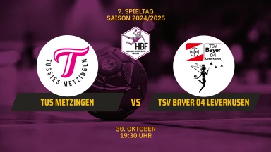 HBF: TuS Metzingen vs. TSV Bayer 04 Leverkusen