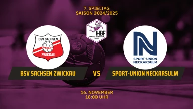 HBF: BSV Sachsen Zwickau vs. Sport-Union Neckarsulm