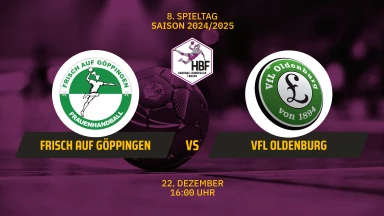 HBF: FRISCH AUF Göppingen vs. VfL Oldenburg
