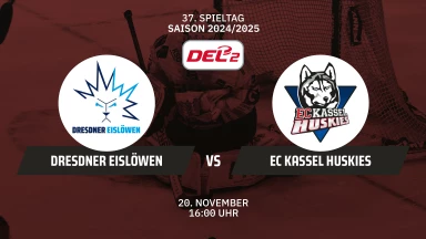 DEL2: Dresdner Eislöwen vs. EC Kassel Huskies