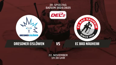 DEL2: Dresdner Eislöwen vs. EC Bad Nauheim