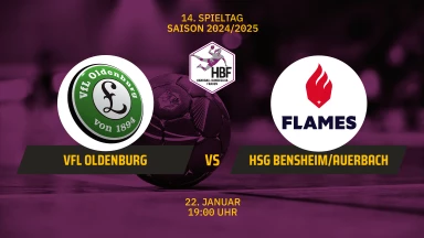 HBF: VfL Oldenburg vs. HSG Bensheim/Auerbach