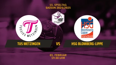 HBF: TuS Metzingen vs. HSG Blomberg-Lippe