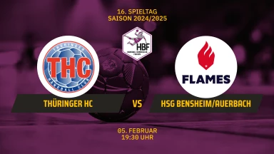 FOR FREE - HBF: Thüringer HC vs. HSG Bensheim/Auerbach
