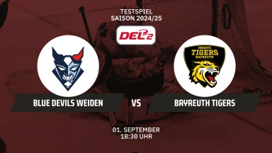 Testspiel DEL2: Blue Devils Weiden vs. Bayreuth Tigers