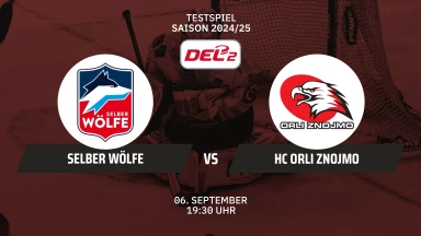 Testspiel DEL2: Selber Wölfe vs. HC Orli Znojmo