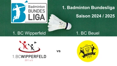 1. Badminton BL: 1. BC Wipperfeld - 1. BC Beuel - Court 2