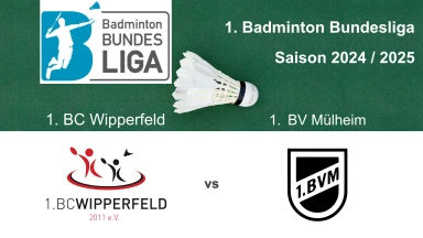 1. Badminton BL: 1. BC Wipperfeld - 1. BV Mülheim - Court 1