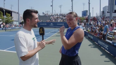 US OPEN 2024: Jule Niemeier nach dem Erstrundensieg in New York