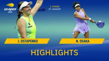US Open 2024: Jelena Ostapenko vs. Naomi Osaka - Runde 1 | HIGHLIGHTS