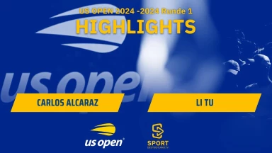 US Open 2024: Carlos Alcaraz vs. Li Tu - Runde 1 | HIGHLIGHTS