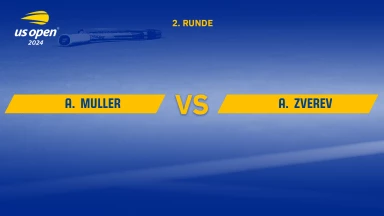 Alexandre Müller (FRA) vs. Alexander Zverev (GER) [4] - kommentiert von Matthias Stach und Boris Becker - 2. Runde - Louis Armstrong Stadium