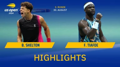 US Open 2024: Ben Shelton (USA) [13] vs. Frances Tiafoe (USA) [20] - 3. Runde | Highlights
