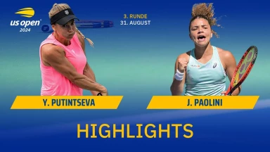 US Open 2024: Yulia Putintseva vs. Jasmine Paolini - 3. Runde | Highlights