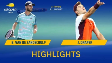 US Open 2024: Botic van de Zandschulp vs. Jack Draper - 3. Runde | Highlights