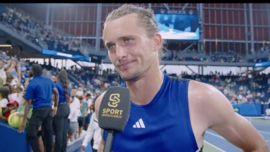 US Open 2024: Nach dem Einzug ins Viertelfinale: On-Court-Interview mit Alexander Zverev