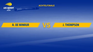 Alex de Minaur (AUS) [10] vs. Jordan Thompson (AUS) -  kommentiert von Andreas Thies - Achtelfinale - Louis Armstrong Stadium