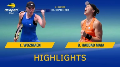 Caroline Wozniacki vs. Beatriz Haddad Maia - Achtelfinale - Highlights
