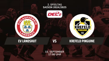 DEL2: EV Landshut vs. Krefeld Pinguine