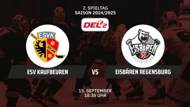 DEL2: ESV Kaufbeuren vs. Eisbären Regensburg