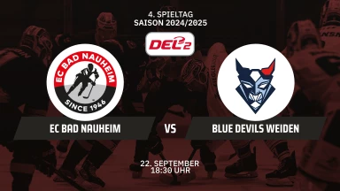 DEL2: EC Bad Nauheim vs. Blue Devils Weiden