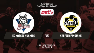 DEL2: EC Kassel Huskies vs. Krefeld Pinguine