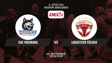 DEL2: EHC Freiburg vs. Lausitzer Füchse