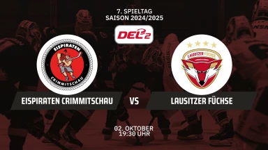 DEL2: Eispiraten Crimmitschau vs. Lausitzer Füchse