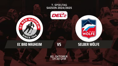 DEL2: EC Bad Nauheim vs. Selber Wölfe