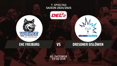 DEL2: EHC Freiburg  vs.  Dresdner Eislöwen